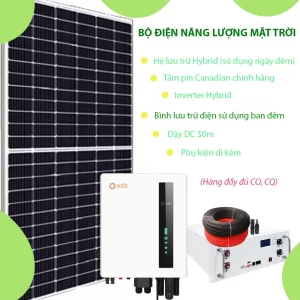 Bộ điện năng lượng mặt trời Hybrid 5KW
